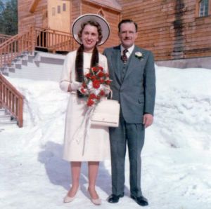 Barbara and Bill on their real wedding day in 1961