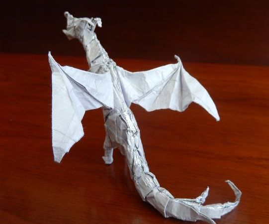 Origami dragon made by my nephew BR